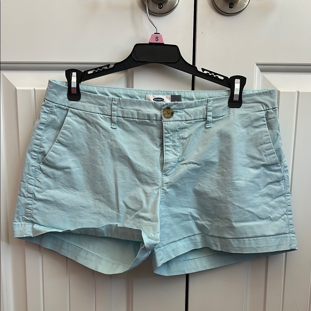 Old Navy Light Blue Shorts Casual Cotton Blend